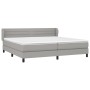 Cama box spring con colchón tela gris claro 200x200 cm de , Camas y somieres - Ref: Foro24-3126349, Precio: 569,26 €, Descuen...