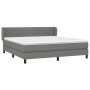 Box spring bed with dark gray fabric mattress 180x200 cm by , Beds and slatted bases - Ref: Foro24-3126342, Price: 523,65 €, ...