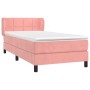 Box spring bed with pink velvet mattress 90x190 cm by , Beds and slatted bases - Ref: Foro24-3127468, Price: 313,00 €, Discou...