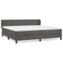 Box spring bed with dark gray velvet mattress 200x200 cm by , Beds and slatted bases - Ref: Foro24-3127572, Price: 546,57 €, ...