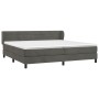 Box spring bed with dark gray velvet mattress 200x200 cm by , Beds and slatted bases - Ref: Foro24-3127572, Price: 546,57 €, ...