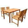 Set de comedor de jardín 5 piezas madera maciza de acacia de vidaXL, Conjuntos de jardín - Ref: Foro24-42622, Precio: 385,92 ...