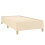 Cama box spring con colchón tela color crema 100x200 cm de , Camas y somieres - Ref: Foro24-3128586, Precio: 401,79 €, Descue...