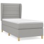 Box spring bed with light gray fabric mattress 90x190 cm by , Beds and slatted bases - Ref: Foro24-3128565, Price: 340,32 €, ...