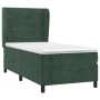 Cama box spring con colchón terciopelo verde oscuro 90x200 cm de , Camas y somieres - Ref: Foro24-3129252, Precio: 367,68 €, ...