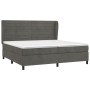 Box spring bed with dark gray velvet mattress 200x200 cm by , Beds and slatted bases - Ref: Foro24-3129292, Price: 695,50 €, ...