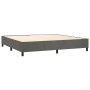 Box spring bed with dark gray velvet mattress 200x200 cm by , Beds and slatted bases - Ref: Foro24-3129292, Price: 695,50 €, ...