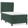 Box spring bed with dark green velvet mattress 90x190 cm by , Beds and slatted bases - Ref: Foro24-3129246, Price: 367,50 €, ...