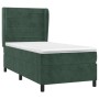 Cama box spring con colchón terciopelo verde oscuro 90x190 cm de , Camas y somieres - Ref: Foro24-3129246, Precio: 358,47 €, ...