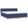 Cama box spring con colchón tela azul 180x200 cm de , Camas y somieres - Ref: Foro24-3130375, Precio: 506,84 €, Descuento: %