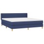 Cama box spring con colchón tela azul 180x200 cm de , Camas y somieres - Ref: Foro24-3130375, Precio: 506,84 €, Descuento: %