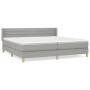 Box spring bed with light gray fabric mattress 200x200 cm by , Beds and slatted bases - Ref: Foro24-3130377, Price: 567,89 €,...