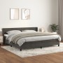 Box spring bed with dark gray velvet mattress 200x200 cm by , Beds and slatted bases - Ref: Foro24-3131040, Price: 612,30 €, ...