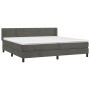 Cama box spring con colchón terciopelo gris oscuro 200x200 cm de , Camas y somieres - Ref: Foro24-3131040, Precio: 600,52 €, ...