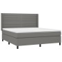 Cama box spring con colchón tela gris oscuro 180x200 cm de , Camas y somieres - Ref: Foro24-3131530, Precio: 610,38 €, Descue...