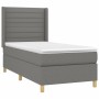 Box spring bed with dark gray fabric mattress 90x190 cm by , Beds and slatted bases - Ref: Foro24-3132034, Price: 326,75 €, D...