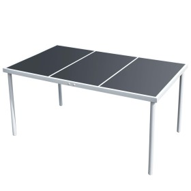 Black steel garden table 150x90x74 cm by vidaXL, Garden tables - Ref: Foro24-43305, Price: 113,99 €, Discount: %