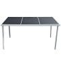 Mesa de jardín de acero negra 150x90x74 cm de vidaXL, Mesas de jardín - Ref: Foro24-43305, Precio: 113,99 €, Descuento: %