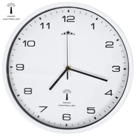 Reloj de pared radiocontrol movimiento de cuarzo 31 cm blanco de vidaXL, Relojes de pared - Ref: Foro24-50616, Precio: 27,77 ...