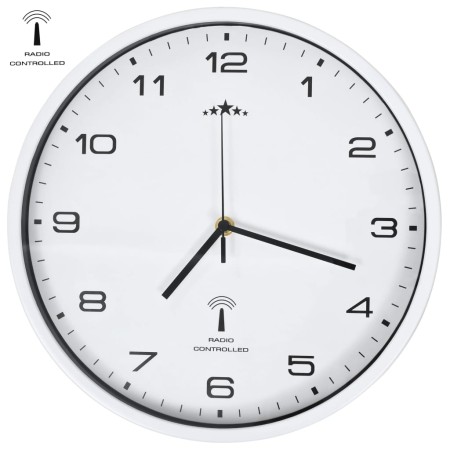 Radio controlled wall clock quartz movement 31 cm white by vidaXL, Wall clocks - Ref: Foro24-50616, Price: 30,42 €, Discount: %