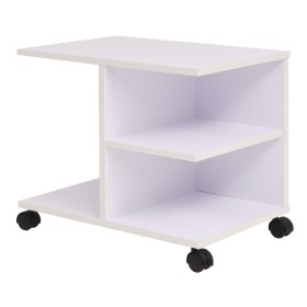 Estantería con ruedas blanca 50x35x42 cm de vidaXL, Librerías y estanterías - Ref: Foro24-245724, Precio: 44,20 €, Descuento: %