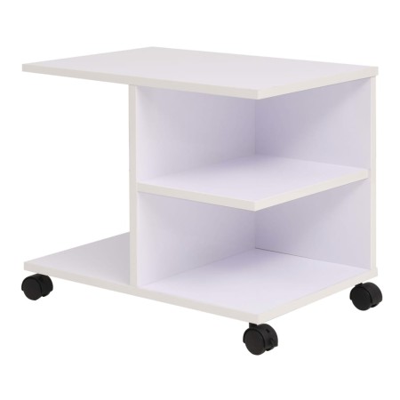 Estantería con ruedas blanca 50x35x42 cm de vidaXL, Librerías y estanterías - Ref: Foro24-245724, Precio: 44,18 €, Descuento: %