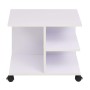 Estantería con ruedas blanca 50x35x42 cm de vidaXL, Librerías y estanterías - Ref: Foro24-245724, Precio: 44,18 €, Descuento: %