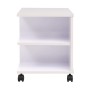 Estantería con ruedas blanca 50x35x42 cm de vidaXL, Librerías y estanterías - Ref: Foro24-245724, Precio: 44,18 €, Descuento: %