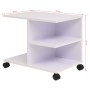 Estantería con ruedas blanca 50x35x42 cm de vidaXL, Librerías y estanterías - Ref: Foro24-245724, Precio: 44,18 €, Descuento: %