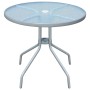 Gray steel bistro garden table 80x71 cm by vidaXL, Garden tables - Ref: Foro24-43316, Price: 122,99 €, Discount: %