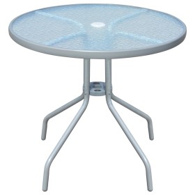 Gray steel bistro garden table 80x71 cm by vidaXL, Garden tables - Ref: Foro24-43316, Price: 122,99 €, Discount: %