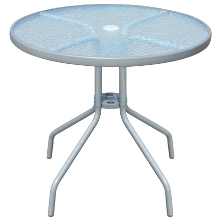 Mesa de jardín bistro de acero gris 80x71 cm de vidaXL, Mesas de jardín - Ref: Foro24-43316, Precio: 137,65 €, Descuento: %