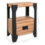 Mesitas de noche 2 uds madera maciza acacia y acero 40x30x54 cm de vidaXL, Mesitas de noche - Ref: Foro24-279100, Precio: 163...