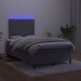 Cama box spring colchón y LED terciopelo gris oscuro 120x200 cm de , Camas y somieres - Ref: Foro24-3136174, Precio: 414,10 €...