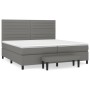 Box spring bed with dark gray fabric mattress 200x200 cm by , Beds and slatted bases - Ref: Foro24-3136702, Price: 656,74 €, ...