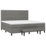 Box spring bed with dark gray fabric mattress 200x200 cm by , Beds and slatted bases - Ref: Foro24-3136702, Price: 656,74 €, ...