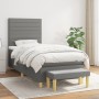 Cama box spring con colchón tela gris oscuro 90x190 cm de , Camas y somieres - Ref: Foro24-3137198, Precio: 363,74 €, Descuen...