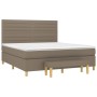 Cama box spring con colchón tela gris taupe 180x200 cm de , Camas y somieres - Ref: Foro24-3137257, Precio: 698,59 €, Descuen...