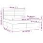 Boxspringbett mit Matratze und LED-Leuchten taupegrauer Stoff 180x200 cm von , Betten und Lattenroste - Ref: Foro24-3138417, ...