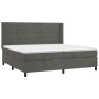 Cama box spring colchón y LED terciopelo gris oscuro 200x200 cm de , Camas y somieres - Ref: Foro24-3139644, Precio: 703,17 €...