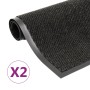 Rectangular knotted entrance mats 2 pcs black 40x60 cm by vidaXL, Doormats - Ref: Foro24-3051602, Price: 21,05 €, Discount: %