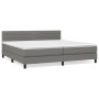 Box spring bed with dark gray fabric mattress 200x200 cm by , Beds and slatted bases - Ref: Foro24-3140162, Price: 599,11 €, ...