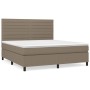 Cama box spring con colchón tela gris taupe 180x200 cm de , Camas y somieres - Ref: Foro24-3141877, Precio: 639,15 €, Descuen...