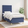 Box spring bed with blue fabric mattress 90x200 cm by , Beds and slatted bases - Ref: Foro24-3142391, Price: 362,26 €, Discou...