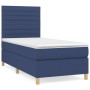 Box spring bed with blue fabric mattress 90x200 cm by , Beds and slatted bases - Ref: Foro24-3142391, Price: 362,26 €, Discou...