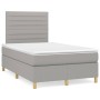 Box spring bed with light gray fabric mattress 120x200 cm by , Beds and slatted bases - Ref: Foro24-3142401, Price: 419,16 €,...