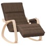 Silla mecedora de tela marrón oscuro de , Mecedoras - Ref: Foro24-351078, Precio: 168,48 €, Descuento: %