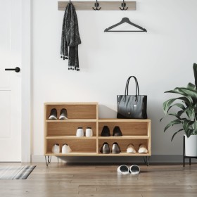 Sonoma oak plywood shoe rack cabinet 102x36x60 cm by , Shoe racks and shoe organizers - Ref: Foro24-831391, Price: 44,99 €, D...