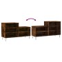 Schuhschrank aus geräuchertem Eichensperrholz, 102 x 36 x 60 cm von , Schuhregale und Schuhorganisatoren - Ref: Foro24-831393...