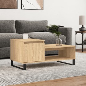 Mesa de centro madera contrachapada roble Sonoma 100x50x45 cm de , Mesas de centro - Ref: Foro24-830839, Precio: 48,84 €, Des...